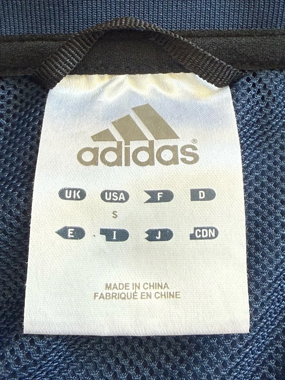 adidas Navy Short-Sleeve Quarter-Zip Athletic Jersey with Red Accents